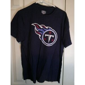 Vintage Tennessee Titans NFL Graphic T-Shirt Short Sleeve Navy Blue Men's Medium